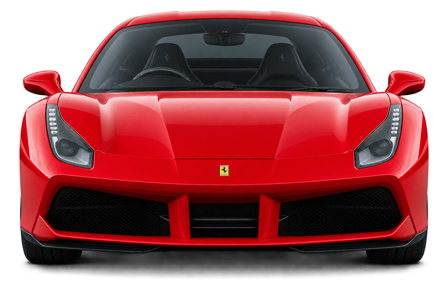 Ferrari 488 GTB 2019 front view in Rosso Corsa